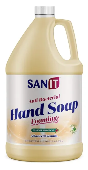 Sanit Antibacterial Foaming Hand Soap Refill - Advanced Formula with Aloe Vera and Moisturizers - All-Natural Moisturizing Hand Wash - Made in USA, Hawaii Tropical, 1 Gallon