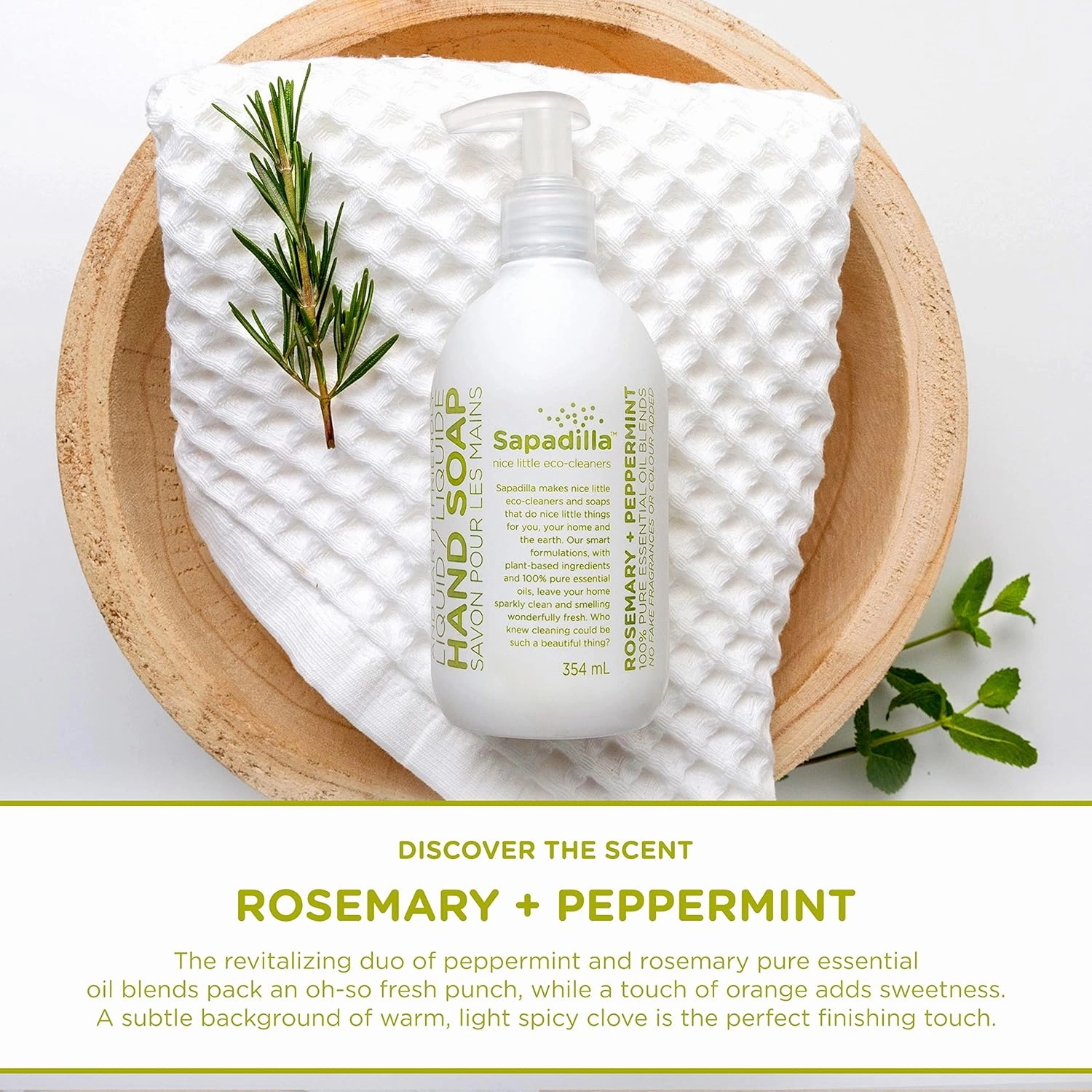 Sapadilla Liquid Hand Soap - Three Scent Variety - Made with 100% Pure Essential Oil Blends, Cleansing & Moisturizing, Aromatic & Fragrant Hand Soap, Plant Based, Biodegradable, 12 Ounce, (Pack of 3)