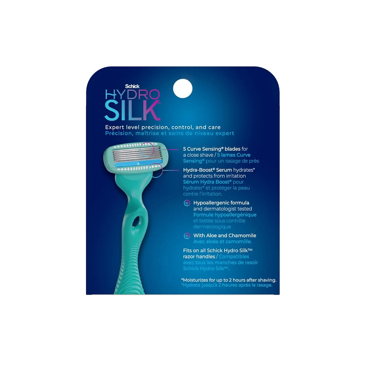 Schick Hydro Silk Sensitive Razor Blade Refills, 6 Count | 5-Blade Sensitive Skin Razors for Women | Womens Razor Refills for Sensitive Skin