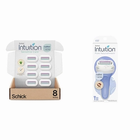 Schick Intuition Sensitive Skin Razor Refills (8 Count)   Pure Nourishment Razor (1) with Blades (2)