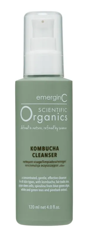 Scientific Organics Kombucha Cleanser - Nutrient Powerhouse Face Wash with Aloe Vera   Plant Stem Cells to Help Visibly Improve Skin Tone   Texture (4 oz, 120 ml)