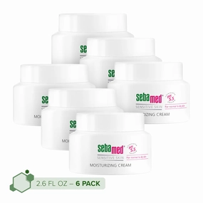 SEBAMED Moisturizing Face Cream for Sensitive Skin Antioxidant pH 5.5 Vitamin E Hypoallergenic 2.6 Fluid Ounces (75mL) Ultra Hydrating Dermatologist Recommended Moisturizer (Pack of 6)