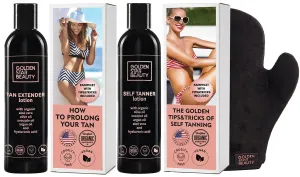 Self Tanner Lotion with Tanning Mitt & Tan Extender Daily Moisturiser for Beautiful and Long-lasting Sunless Tan