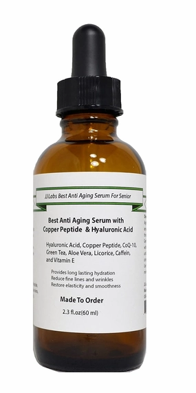 Senior Best Anti Aging Serum with Copper Peptide & Hyaluronic Acid (2.3oz, Pump Dispenser)