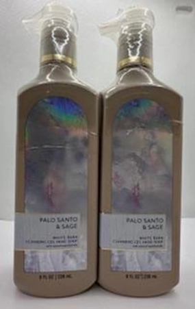Set of 2 Palo Santo & Sage Cleansing Gel Hand Soap 8 Ounce