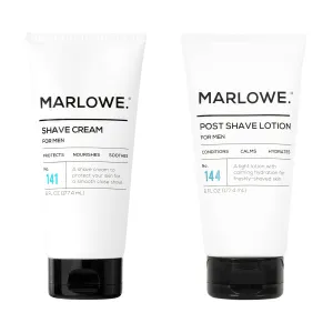 Shave Cream No. 141 & Post Shave Lotion No. 144 – 6oz Each – Conditioning Shave Cream & Aftershave Lotion for Smooth, Soothing, Close Shave – Men's Shaving Kit Essentials, 2-Pack