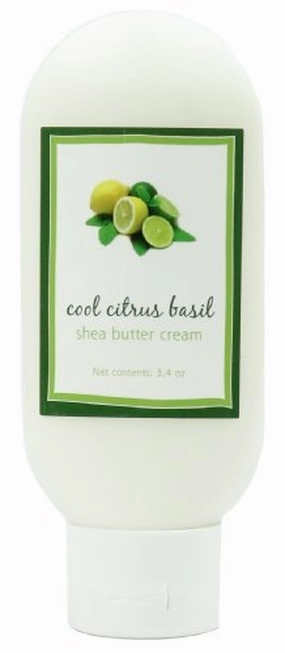 Shea Butter Cool Citrus Basil Cream Handmade Moisturizers with Shea Butter and Aloe Vera