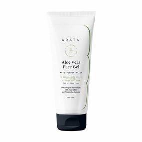 Sheltr Aloe Vera Face Gel With 80% Pure Aloe Vera, 1% Ascorbyl Glucoside & Witch Hazel (100 ML) | All Skin Types | Anti-Pigmentation, Reduces Wrinkles & Dark Spots, Boosts Collagen