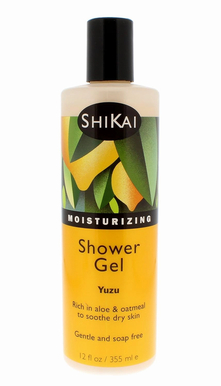 ShiKai Daily Moisturizing Shower Gel (Yuzu, 12oz, Pack of 3) | Gentle Formula | Aloe Vera & Oatmeal for Soft, Healthy Skin | Dry Skin Relief