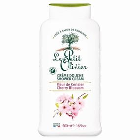 Shower Cream, Cherry Blossom, 16.9 oz - Moisturizing Cream for Sensitive Skin - Natural Extracts - Enriched with Glycerin - pH Neutral - Soap-Free - Dye-Free - In-Shower Body Cream
