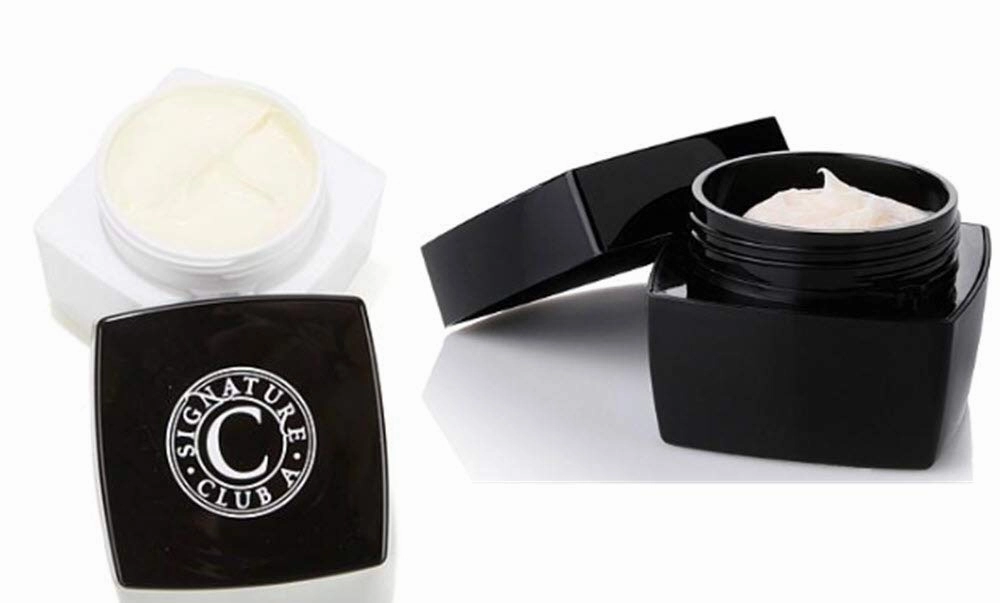 Signature Club A By Adrienne Double Hyaluronic 1000 an Ounce of Gold Volumizing Day Cream with SPF 30  1 Oz. & Rapid Transport C Infused Night Creme 1.7oz Bundle Full Sizes
