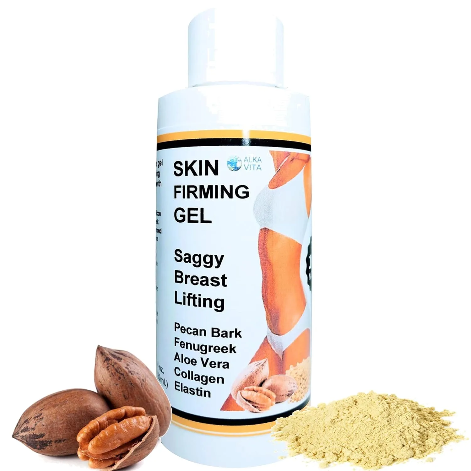 Skin Firming Saggy Breasts Stretch Marks Topical Gel Silicon Pecan Bark Elastin & Collagen