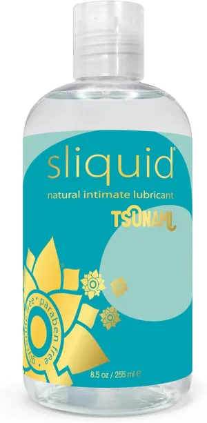 Sliquid Tsunami – Water-Based Lube, Thick Gel Infused with Moisturizing Seaweed Extract, Unscented Personal Lubricant, 8.5 Oz