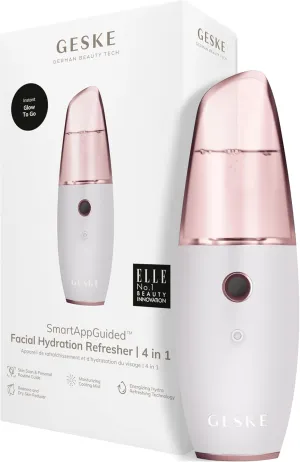 SmartAppGuided™ Facial Hydration Refresher | 4 in 1 | Water Atomizer | Moisturizing Spray Machine | Face Mister | Humidifier for Natural Glow | Reduce Redness & Dry Skin