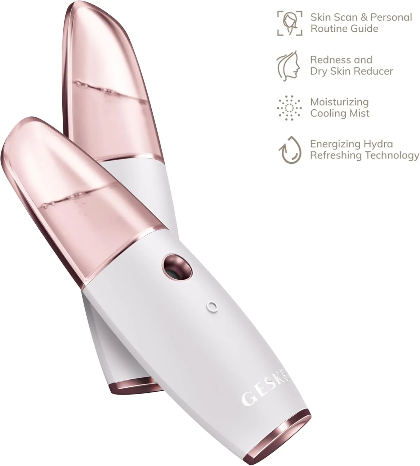 SmartAppGuided™ Facial Hydration Refresher | 4 in 1 | Water Atomizer | Moisturizing Spray Machine | Face Mister | Humidifier for Natural Glow | Reduce Redness & Dry Skin
