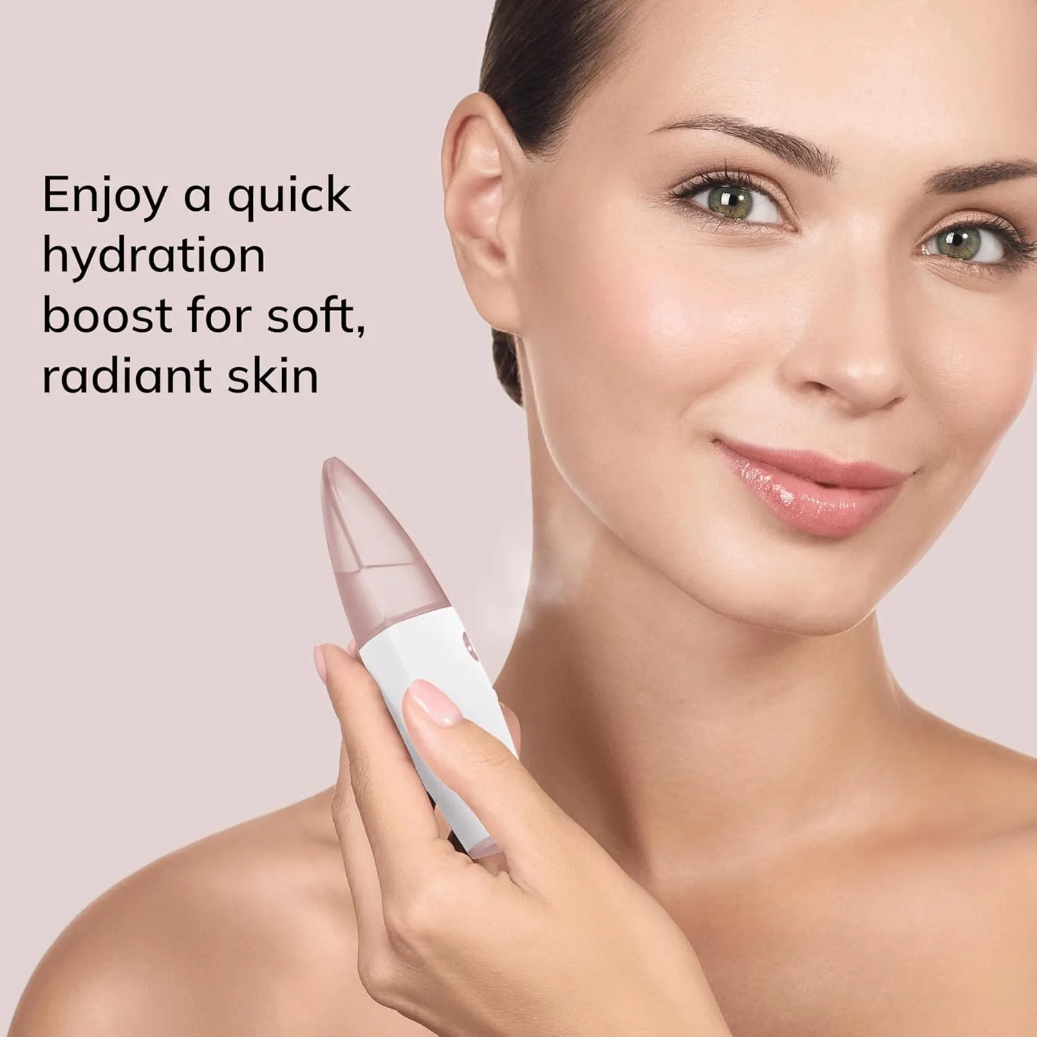 SmartAppGuided™ Facial Hydration Refresher | 4 in 1 | Water Atomizer | Moisturizing Spray Machine | Face Mister | Humidifier for Natural Glow | Reduce Redness & Dry Skin