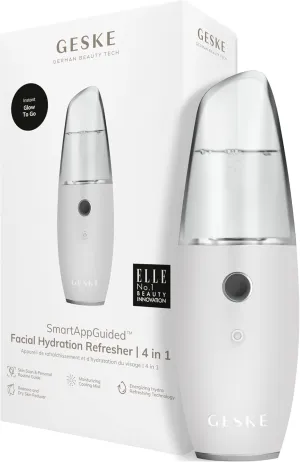 SmartAppGuided™ Facial Hydration Refresher | 4 in 1 | Water Atomizer | Moisturizing Spray Machine | Face Mister | Humidifier for Natural Glow | Reduce Redness & Dry Skin