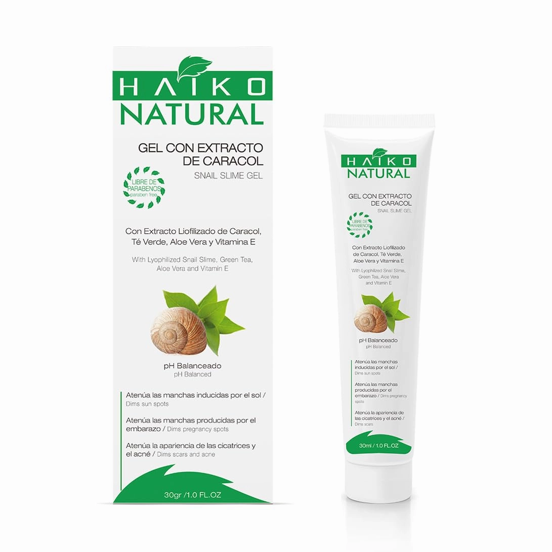 Snail Slime Night Gel Reduces Scars and Improves Skin Texture. With Snail Extract, Green Tea, Aloe Vera & Vitamin E. Deeply Hydrating and Nourishing. Paraben-Free - 1.0 FL.OZ / 30g