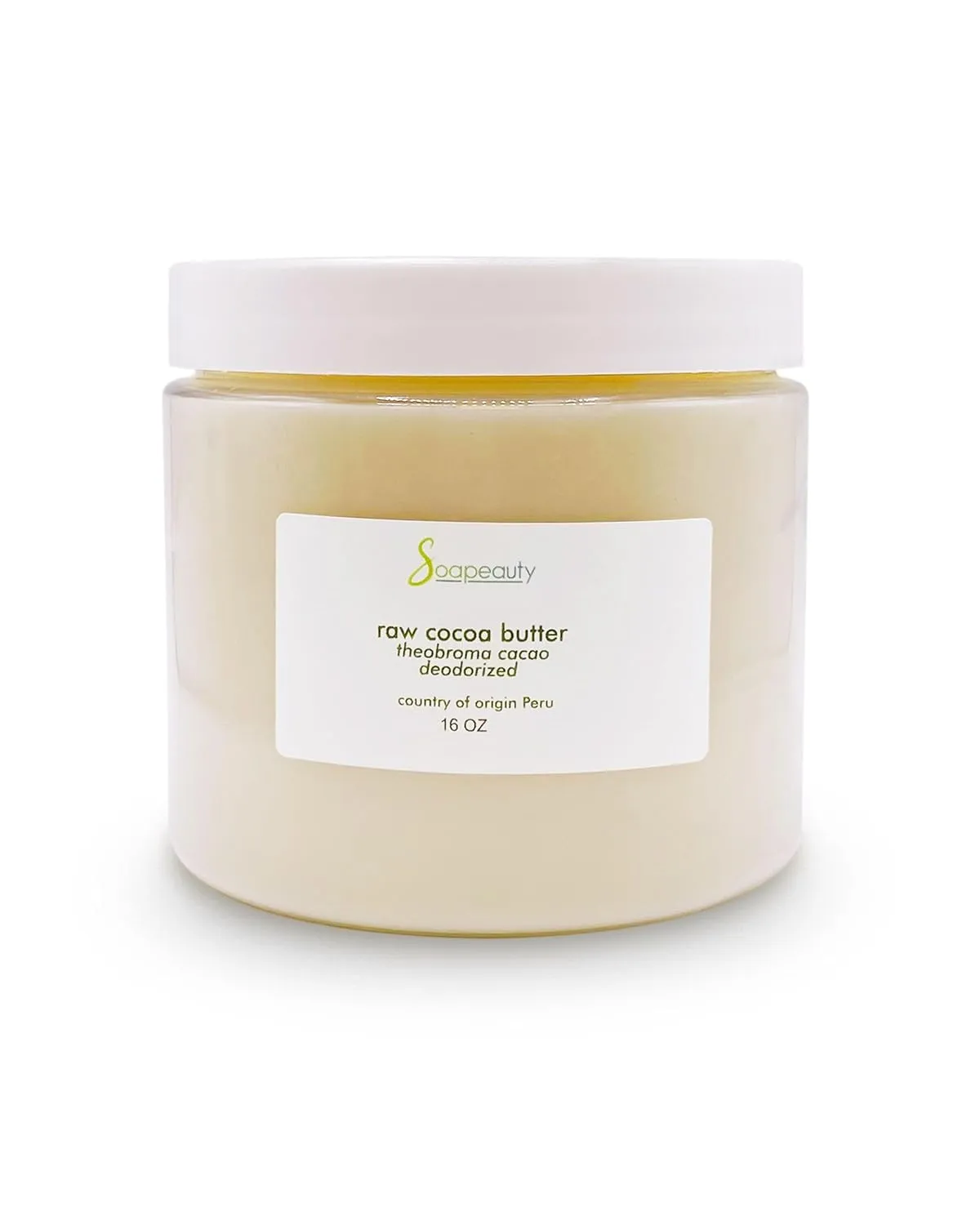 Soapeauty Cocoa Butter Raw Refined Deodorized 100% pure natural | Body, Hair & DIY Recipes, Lip Balms, Lotions, Creams, Stretch Marks | Non GMO, No Preservatives, Vegan | 16 oz/1 Pound