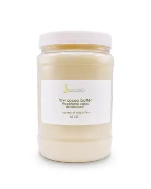 Soapeauty Cocoa Butter Raw Refined Deodorized 100% pure natural | Body, Hair & DIY Recipes, Lip Balms, Lotions, Creams, Stretch Marks | Non GMO, No Preservatives, Vegan | 32 oz/2 Pounds