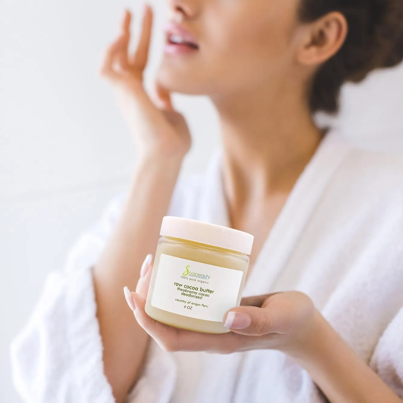 Soapeauty Cocoa Butter Raw Refined Deodorized 100% pure natural | Body, Hair & DIY Recipes, Lip Balms, Lotions, Creams, Stretch Marks | Non GMO, No Preservatives, Vegan | 32 oz/2 Pounds