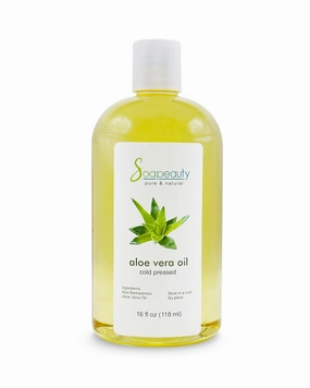 Soapeauty ALOE VERA OIL for Skin, Face, Hair | Moisturizes and Soothes | 100% Natural Oil Cold Pressed - 16 Fl Oz