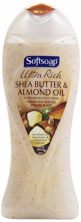 Softsoap Body Wash Shea Almond, 15 Ounce
