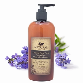 Soothing Lavender Essential Oil Body Lotion & Hand Cream - Natural Moisturizer for Dry Skin with Ceramides, Vitamins & Olive, Coconut, Avocado Oils - Organic Lotion for Women & Men 8oz