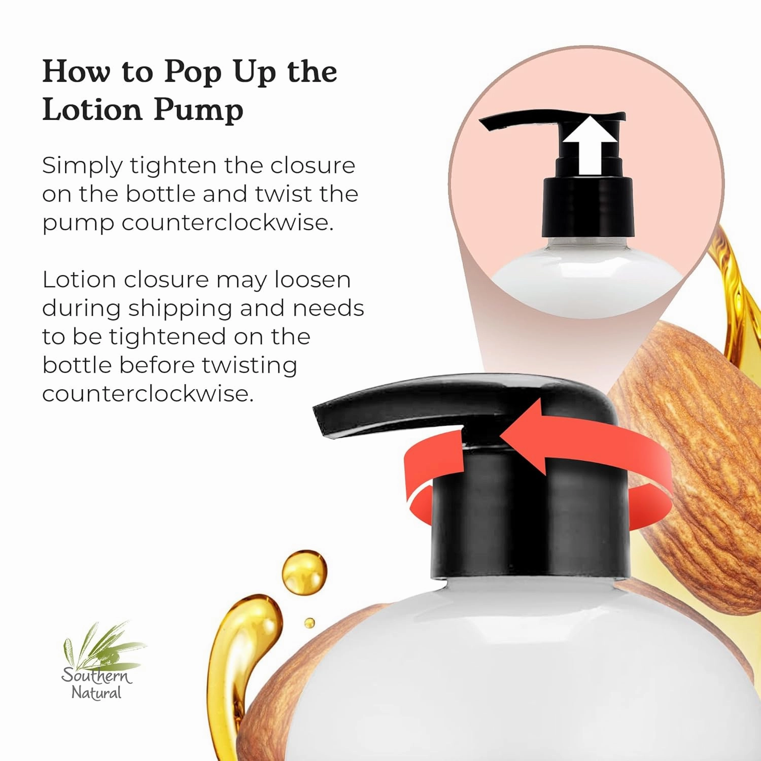 Southern Natural Goat Milk Lotion – Nourishing Face, Body & Hand Moisturizer for Dry & Sensitive Skin - Hydrating Cream, Gentle Skincare for Soft & Smooth Feel - Honey Almond Scent - 12oz