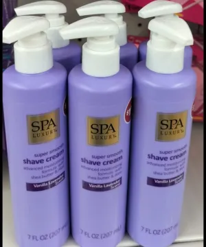 spa luxury super smooth shave cream advanced moisturizing formula with shea butter & aloe