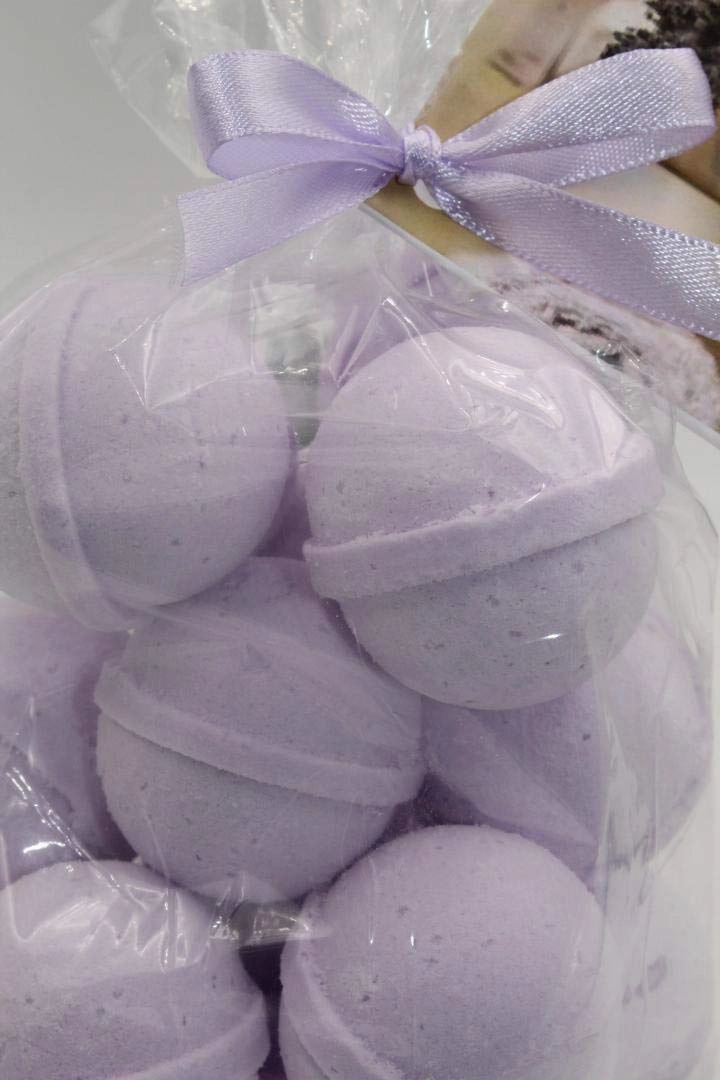 Spa Pure Plumeria Bath Bombs: Bath Fizzies moisturizing with Shea Butter, Great for Dry Skin, Small (14 Count) Pack of 1