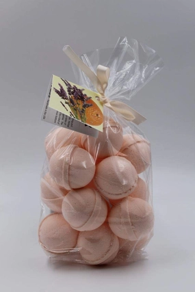 SpaPure CLEMENTINE LAVENDER Bath Bombs 14 Bath Fizzies, ultra-moisturizing bath melts, popular 1 oz (half round shape) made in USA with Shea Butter, Mango Butter - Great for Dry Skin