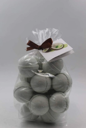 SpaPure COCONUT LIME Bath Bombs - 14 Bath Fizzies with Shea Butter, Ultra Moisturizing (12 Oz) ...Great for Dry Skin (Coconut Lime)