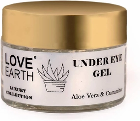 SS Organic Under Eye Gel with Aloe Vera & Cucumber Extracts Reduces Dark Circles, Puffiness and Fine Lines 50gm.