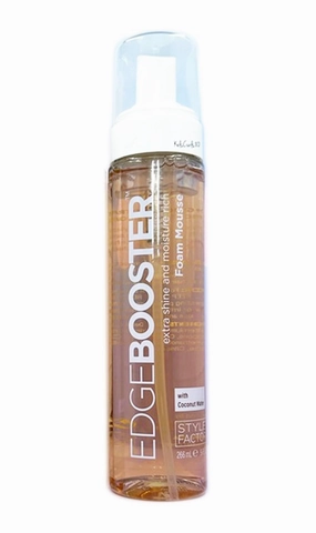 Style Factor Edge Booster Extra Shine Foam Wrap Moisture Rich Foam Mousse 9 Oz (with Coconut Water)