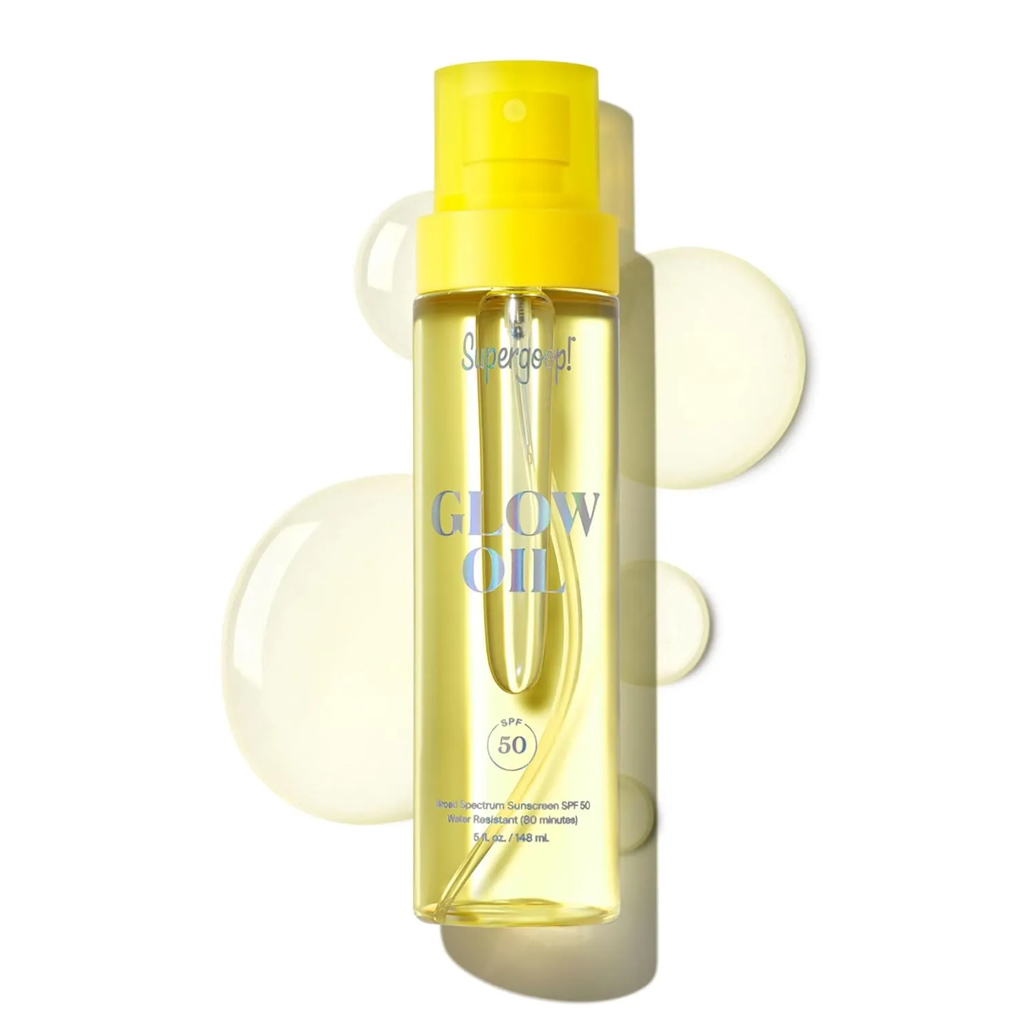 Supergoop! Glow Oil - 5 fl oz - SPF 50 PA     Vitamin E Body Oil   Broad Spectrum Sunscreen Protection - With Marigold, Meadowfoam & Grape Seed Extracts
