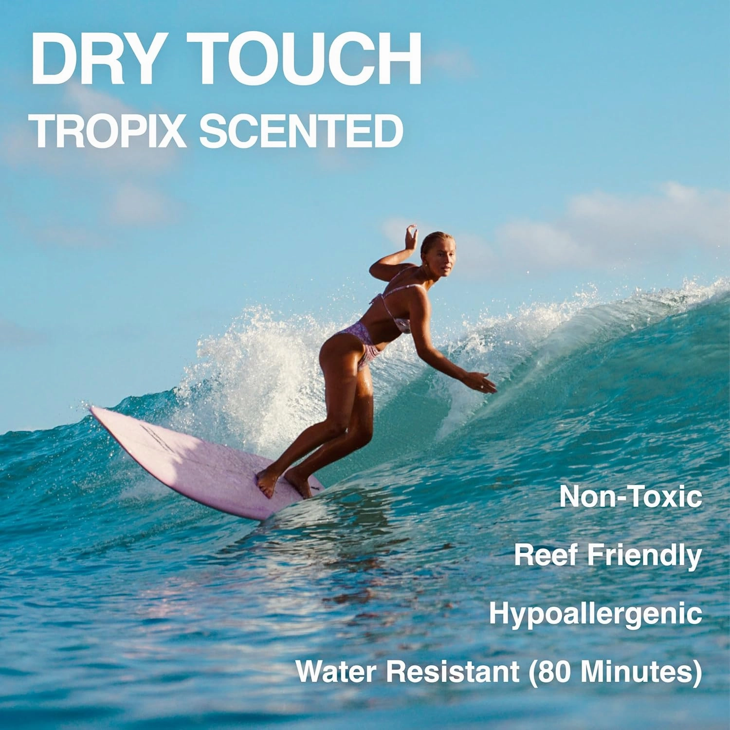 Surface TROPIX Sheer Touch Spray Sunscreen, Water Resistant, UVA/UVB Broad Spectrum, Fast Drying Protection, PABA Free - 6oz - SPF 50-1 PACK
