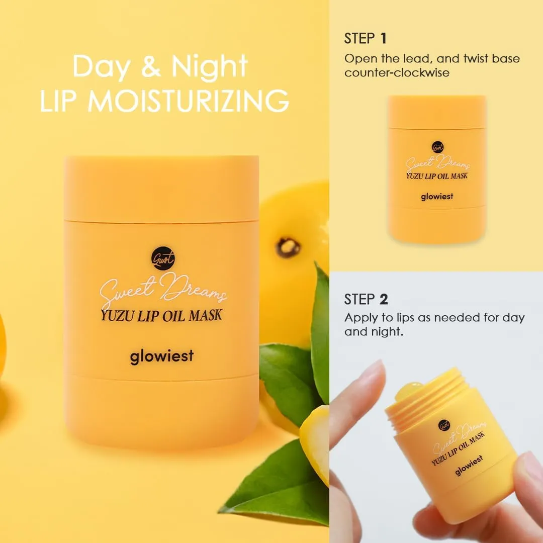 Sweet Dreams Lip Oil Mask (Yuzu) | Hydrating Rich Oil-Gel-Layer, Extra Moisture, Boosting Nourishing, Long-Lasting Moisture, Korean Skin Care, K-Beauty
