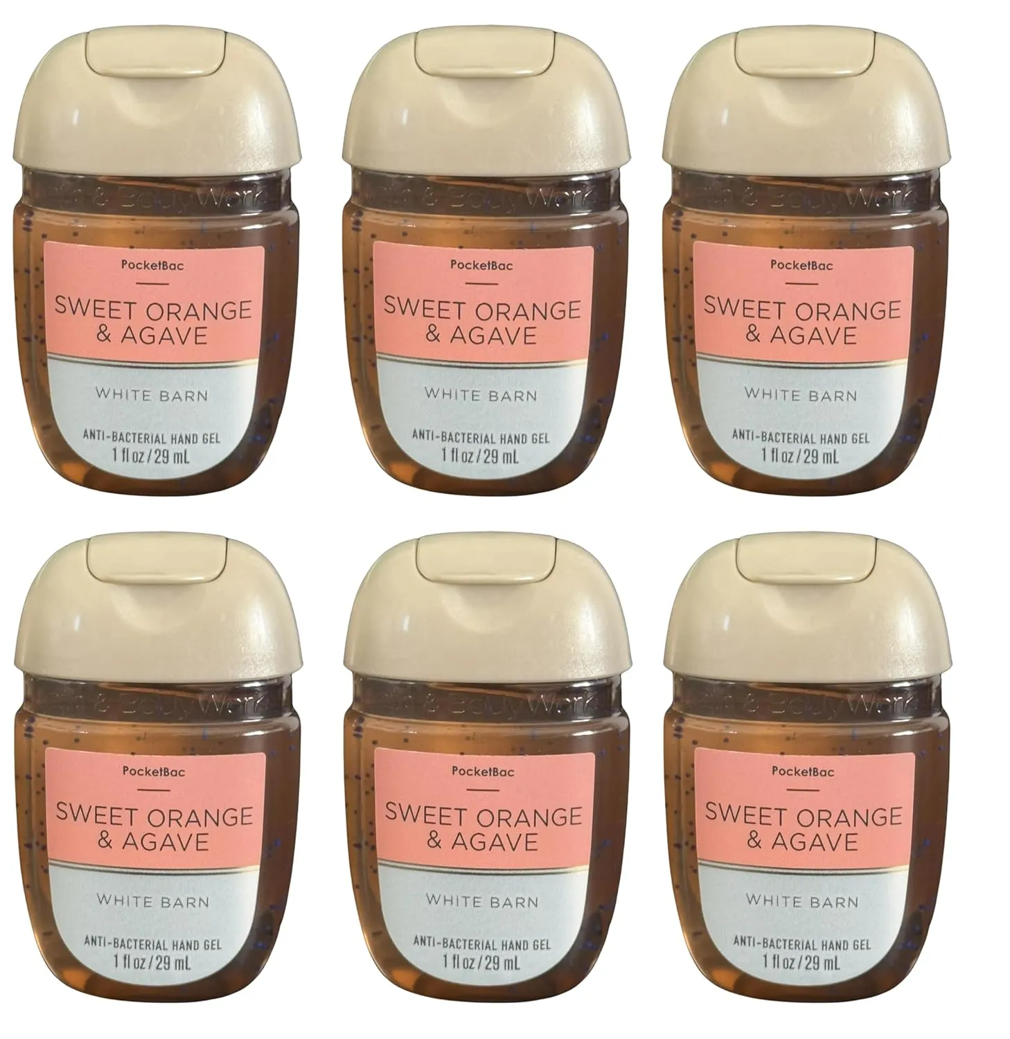 Sweet Orange and Agave 6-Pack Pocket Hand Sanitizers by Bath   Body Works / White Barn