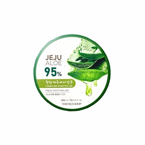 T.he Facee Shopp Non-Stickyy Transparent 3 in 1 Aloe Fresh Soothing gel for Skin, Body and Hair | Pure Aloe Vera & Vitamin E for Skin and Hair | Korean Skin care products, 300ml