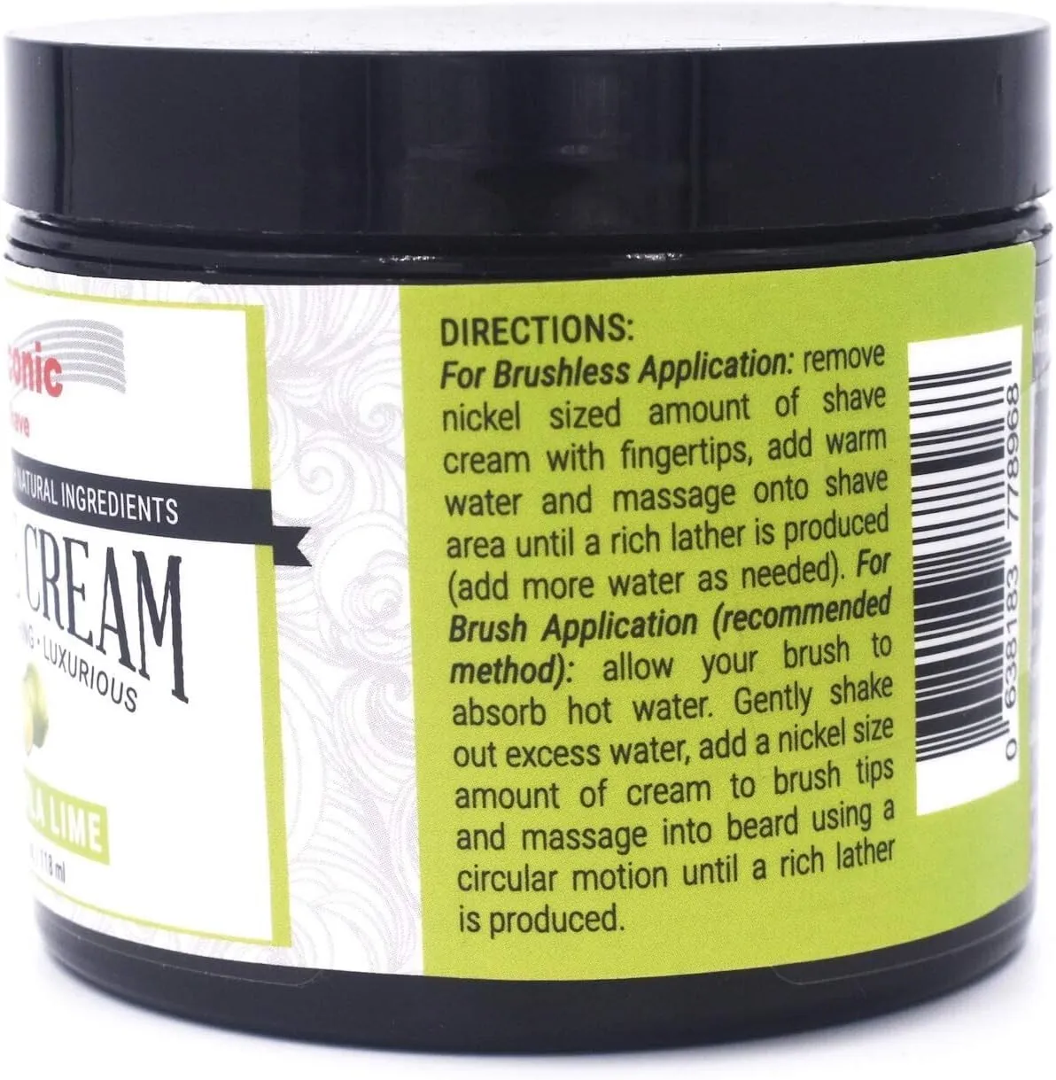 Taconic Shave Cream – Highly Concentrated Shaving Cream for Men and Women – 4 oz. Moisturizing Shaving Cream Tub with Skin Soothing Ingredients – Tequila Lime