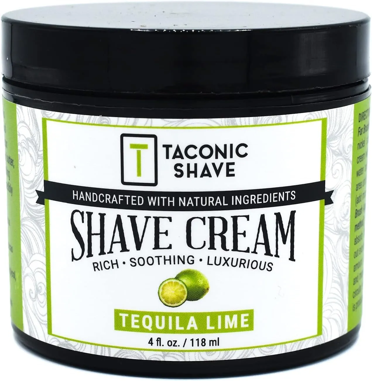 Taconic Shave Cream – Highly Concentrated Shaving Cream for Men and Women – 4 oz. Moisturizing Shaving Cream Tub with Skin Soothing Ingredients – Tequila Lime