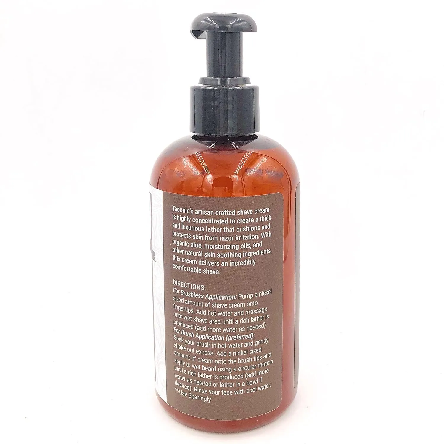 Taconic Shave, Natural Shaving Cream – Bay Rum - Ultra-Rich High Lather Formula – Natural Shave Cream for Men in 8 oz. Pump Bottle – Scented Shaving Cream
