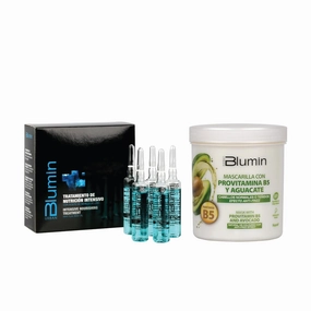 Tahe Blumin Kit - Intense Nourishing Treatment 10x15ml   Blumin Hair Mask (700ml, Avocado)