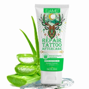 Tattoo Moisturizer Aftercare Gel, Soothing for Fresh Tattoo Cooling Relief Soothing Tattoo Care with Aloe Almond Reduce Irritation attoo Balm for Brightening, Enhancing, Preserving Tattoo Lotion