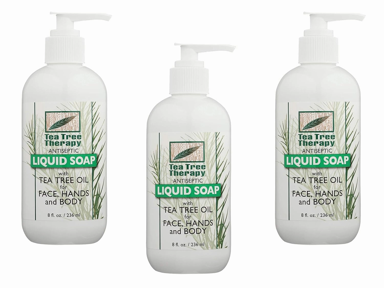 Tea Tree Therapy Tea Tree Liquid Soap 8 oz (3-Pack)