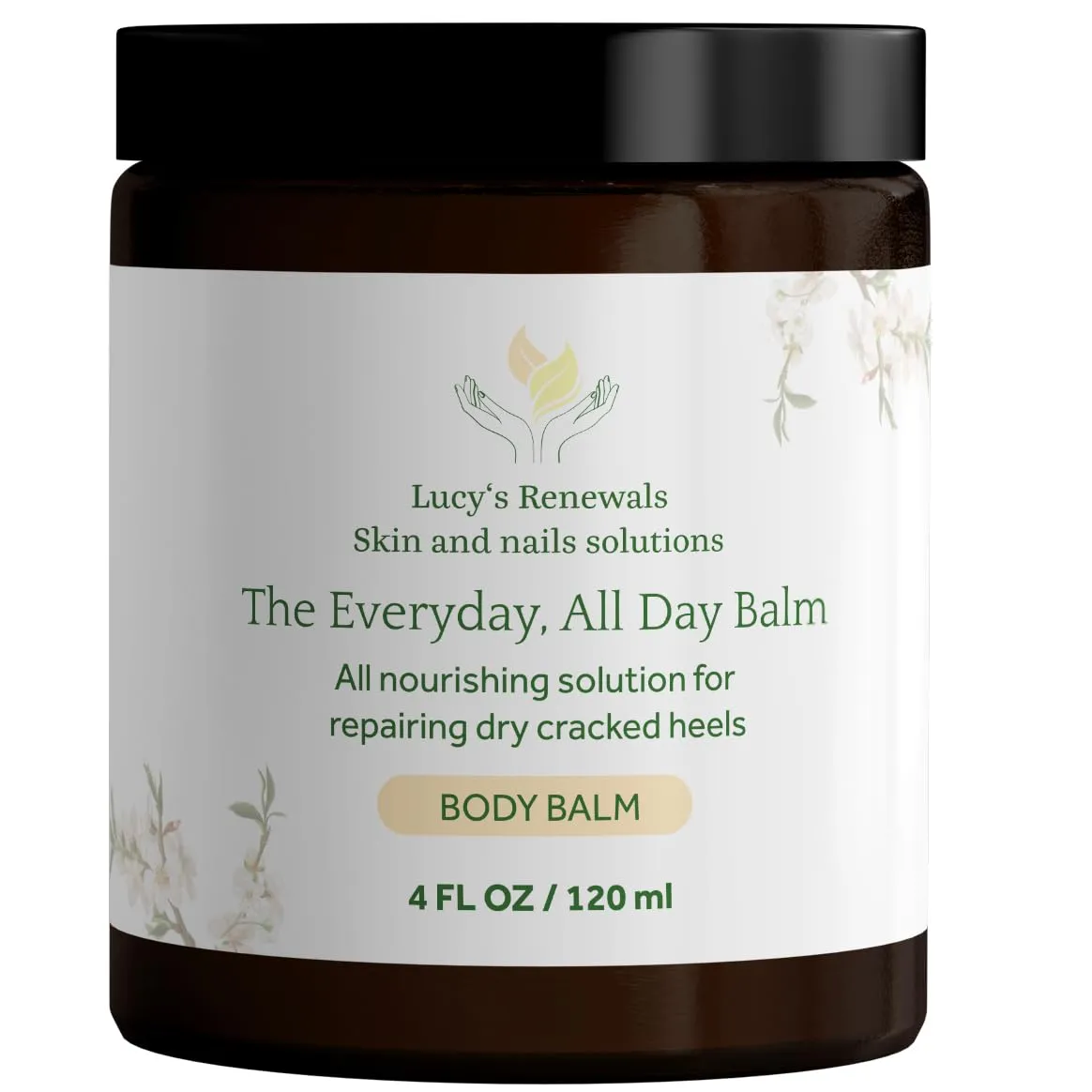 The Everyday, All Day Balm – Intense Moisturizer for Cracked Heels, Dry Skin & Body Care | Natural Shea Butter, Tea Tree & Coconut Oil | Paraben-Free (4 FL OZ)