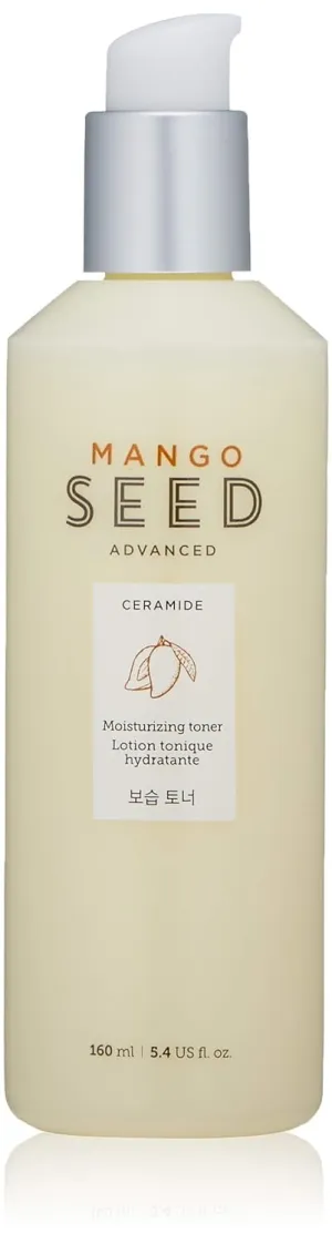 The Face Shop Mango Seed Moisturizing toner | Intense Hydrating & Nourishing Toner with Subtly Sweet-Scented for Dry Skin | Rich & Everlasting Skin Moisturization, 5.4 Fl Oz