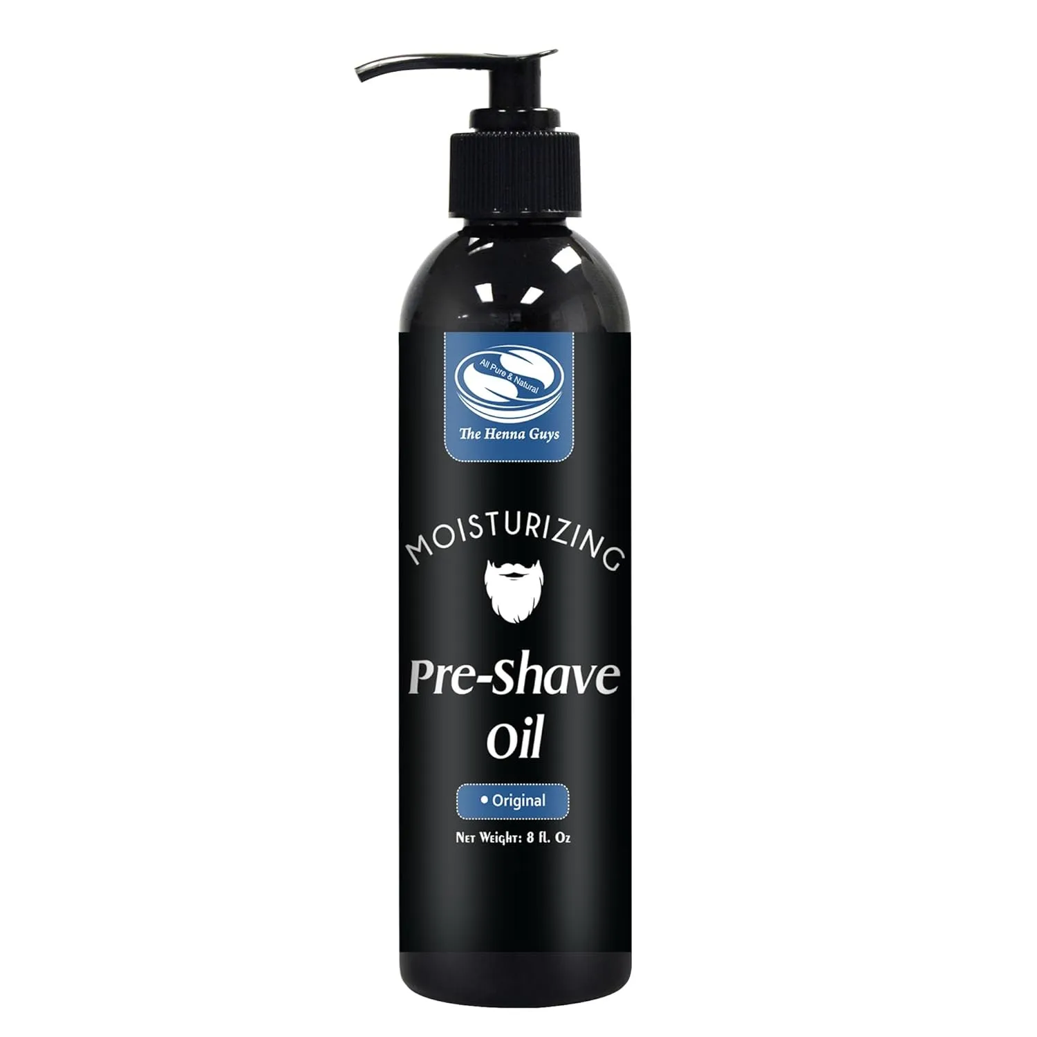 The Henna Guys 8 fl. Oz, Unscented Pre Shave Oil for Men, Excellent Shaving oil for Men, Prepares for a burns free Shave, Works with Straight or Safety Razor