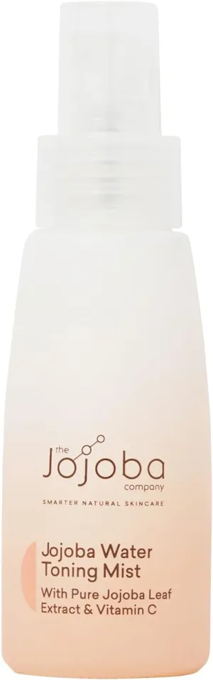 The Jojoba Company Water Toning Mist With Pure Jojoba Leaf Extract & Vitamin C - Hydrating, Toning & Firming - Antioxidant Protection - Reduces Pore Size - For Thirsty, Dehydrated & Dry Skin - 50ml